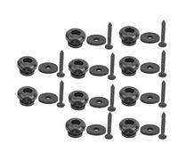 VGEBY Candado para Correa de Guitarra, Aleación de Zinc con Ajuste Seguro, 5 Juegos de Candados para Correa para Ukelele bajo Eléctrico Acústico, Accesorio Universal para Músicos (BLACK)