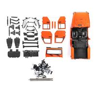 VGEBY Carcasa de carrocería de Coche RC, 313 mm con Distancia Entre Ejes Carcasa de carrocería Abierta Accesorios de Coche de Carreras RC Aptos para SCX10 90046 1/10 Modelo de Coche RC(Naranja)