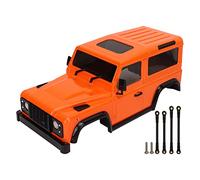 VGEBY Carcasa para Carrocería de Coche RC, Plástico ABS Duro de Primera Calidad, Distancia Entre Ejes de 144 Mm con Pantalla de Lámpara, Rejilla de Parachoques para 1/16 Jimny 1/24 (Orange)