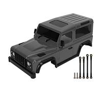 VGEBY Carcasa para Carrocería de Coche RC, Plástico ABS Duro de Primera Calidad, Distancia Entre Ejes de 144 Mm con Pantalla de Lámpara, Rejilla de Parachoques para 1/16 Jimny 1/24 (Grey)