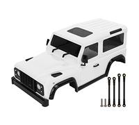 VGEBY Carcasa para Carrocería de Coche RC, Plástico ABS Duro de Primera Calidad, Distancia Entre Ejes de 144 Mm con Pantalla de Lámpara, Rejilla de Parachoques para 1/16 Jimny 1/24 (White)