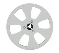 VGEBY Carrete de Cinta de 1/4 Pulgadas y 5 Pulgadas, Material ABS, Brida NAB de 6 Orificios, Compatible con Grabadoras de Cinta y Studer Reel to Reel (GRAY)