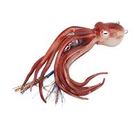 VGEBY Cebo de calamar de pesca, diseño de tinta en aerosol artificial, color rojo, 300 g, señuelo de pulpo de pesca, accesorio de pesca en el mar