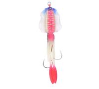 VGEBY Cebo de Pesca Señuelo de Calamar Luminoso Suave Cuerpo Sólido de PVC 15,3 Cm 60 G con Tentáculos de Ojos 3D y 2 Anzuelos para Pescadores de Jigging de Fundición en Alta Mar en Agua Salada (4#)