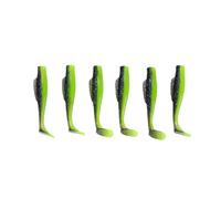 VGEBY Cebo de Pesca, Señuelo de Pesca con Cola en T, Cebos de Silicona Suave de Doble Color, 6,7 Cm, Realista con Acción de Natación Natural para Trucha (Paquete de 6 Piezas)