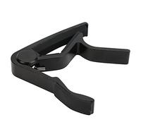 VGEBY Cejilla para Guitarra, Abrazadera Ergonómica para Cuerdas de Aleación de Aluminio, Fácil Uso con una Sola Mano para Guitarra Eléctrica Acústica y Ukelele (BLACK)