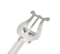 VGEBY Clamp/Holder de Música Portátil para Banda de Música y Clarinete, Soporte de Lira de Hierro Resistente, Práctico Atril para Actuaciones de Clarinete, Hierro Plateado, 1 Pieza (para trompeta)