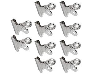 VGEBY CLAMPSoporte de Extensión del Clavo Metálico Diseñado Ergonómicamente para la Fijación de Fibra de Vidrio, 10 Piezas Clips para Uñas Artísticas, Plata