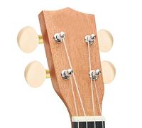 VGEBY Clavijas de Afinación de Alto Rendimiento para Cuerdas de Ukelele 2L 2R, Clavijas de Afinación Doradas con Botones Blancos, Juego de 4 para una Construcción Metálica Precisa para Mayor