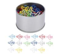 VGEBY Clips de Papel de Avión, Diseño Divertido y Bonito para Organizar Documentos en Casa, Oficina, Escuela, 50 Clips de Alambre de Hierro Metálico