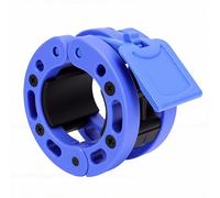 VGEBY Collar con Barra, Abrazadera para Collar con Barra de 50 Mm, Clip Profesional para de Pesas con Bloqueo de Resorte con una Mano para Levantamiento de Pesas y Entrenamiento (Blue)