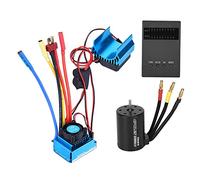 VGEBY Combo de Motor sin escobillas,3650 4300KV + Controlador Velocidad electrónico ESC disipador Calor Juego Tarjeta programación Ajuste para Coche RC 1/10(80A) Model Car Accessories