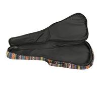 VGEBY Cómodo bolso de ukelele de estilo étnico con algodón engrosado para guitarra de 4 cuerdas correa de hombro doble para uso diario