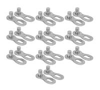 VGEBY Conector de Eslabón de Cadena de Bicicleta, Eslabón Rápido de Cadena de Bicicleta de 9 Velocidades en Acero 50#, 10 Pares para una Instalación Rápida, Reutilizable hasta 5 Veces, para (SILVER)