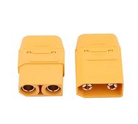 VGEBY Conectores XT90, par Macho Hembra de Conectores Banana Chapados en Oro de 4,5 Mm para BateríA RC, con Diseño Liviano y Resistencia A la Corriente de 120 A