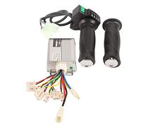 VGEBY Controlador y Acelerador, Controlador Cepillado Empuñadura del Acelerador de 4 Velocidades, de Goma con Carcasa de Aleación de Aluminio 36V 1000W para Bicicleta Eléctrica