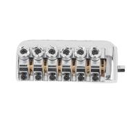 VGEBY Cordal de Puente para Guitarra sin Clavijero, Selleta de 6 Cuerdas con Mecanismo de Cuerdas Helicoidal, Material de Aleación de Zinc y Hierro, Resistente a la Corrosión, para (SILVER)