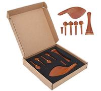 VGEBY Cordal de violín, Piezas de violín con reposabrazos de mentón, Cordal, Clavijas de afinación de Madera, Juego de Accesorios de 4/4, reemplazo Accesorios De Juego