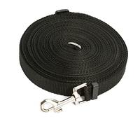 VGEBY Correa Larga para Perros, Correa de Entrenamiento Liviana de PP y Aleación con Longitud Ajustable para Perros Grandes, Ideal para Caminatas, Campamentos y Actividades en la Playa (Black)