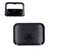 VGEBY Cubierta de Inspección de Acceso a Cubierta de ABS Negro para Escotilla de Barco, Tapa con Bisagras de 14,75 X 10,6 Pulgadas con Sello de Goma, Apertura de 180 Grados para Panel de