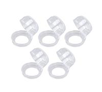 VGEBY Cubierta de Perilla de Estufa de Seguridad para Niños, Protección de Estufa de Gas Resistente a Altas Temperaturas para Restaurantes, 5 Piezas (Blanco transparente)