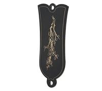 VGEBY Cubierta para Varilla de Armadura de Guitarra, Elegante Forma de Campana de Hierro con Flor de Ciruelo, 2 Agujeros para Entusiastas de la Guitarra Eléctrica, Hierro Negro