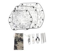 VGEBY Cuenco plegable, juego de vajilla portátil, cuenco plegable, plato, vaso, juego de cubiertos con botones a presión para camping, viajes, pícnic, actividades al aire libre (plegable engrosado, 1