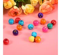 VGEBY Cuentas de Madera Redondas Creativas, Accesorios Artesanales Coloridos para Joyería Hecha a Mano, 100 Uds., 10mm (8mm)