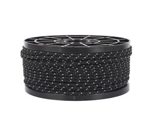 VGEBY Cuerda Paracord de Alta Resistencia, 164 Pies, Utilidad Segura Reflectante para Actividades Al Aire Libre, 2,5mm (Black)