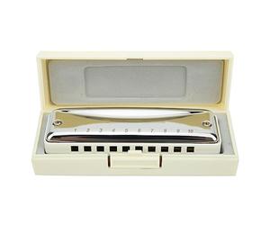 VGEBY Db Key 10 agujeros Armónica de Blues Instrumento Musical Portátil para Profesionales y Principiantes (BLANCO)