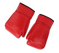 VGEBY de Boxeo de Entrenamiento de Cuero de PU de 10 Oz con Orificios Transpirables y Soporte para Muñeca con Gancho y Bucle Acolchado de Látex Engrosado para Sparring Muay Thai MMA Adultos (Rojo)