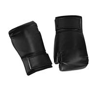 VGEBY de Boxeo de Entrenamiento de Cuero de PU de 10 Oz con Orificios Transpirables y Soporte para Muñeca con Gancho y Bucle Acolchado de Látex Engrosado para Sparring Muay Thai MMA Adultos (Black)