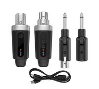 VGEBY de Micrófono Inalámbrico, Adaptador XLR Inalámbrico con Diseño Plug and Play, Adaptador de 6,35 Mm para Conciertos en Interiores y Exteriores, Grabaciones de Estudio (1 a 1)