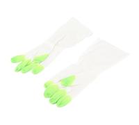 VGEBY de PVC para el Hogar, Resistentes Al Agua, Ergonómicos, Antideslizantes, para Tareas de Limpieza y Lavado de Platos, Multifuncionales, 1 par (GREEN)