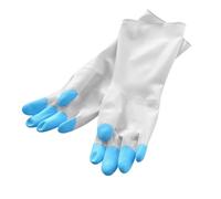 VGEBY de PVC para el Hogar, Resistentes Al Agua, Ergonómicos, Antideslizantes, para Tareas de Limpieza y Lavado de Platos, Multifuncionales, 1 par (BLUE)