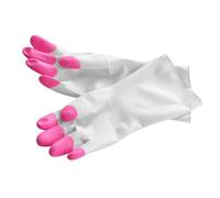 VGEBY de PVC para el Hogar, Resistentes Al Agua, Ergonómicos, Antideslizantes, para Tareas de Limpieza y Lavado de Platos, Multifuncionales, 1 par (PINK)