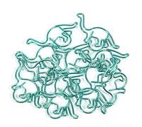 VGEBY Dinosaurios de Papel en Forma de Clamp/Holder de Metal Relacionado con el Color para Suministro Estacionario de 12 Pcs 3x3 Cm, Clips Dulces y Duraderos para Usar la Oficina y la Escuela