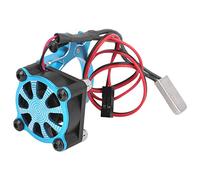 VGEBY Disipador de Calor para Motor RC, Ventilador de Refrigeración de Aleación de Aluminio con Sensor Térmico para Motor sin Escobillas 540 550 3650 3660, Compatible con Camión de (BLUE)