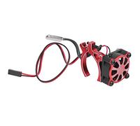 VGEBY Disipador de Calor para Motor RC, Ventilador de Refrigeración de Aleación de Aluminio con Sensor Térmico para Motor sin Escobillas 540 550 3650 3660, Compatible con Camión de (rojo)