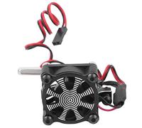 VGEBY Disipador de Calor para Motor RC, Ventilador de Refrigeración de Aleación de Aluminio con Sensor Térmico para Motor sin Escobillas 540 550 3650 3660, Compatible con Camión de (BLACK)