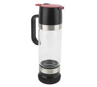 VGEBY Dispensador de Almíbar, Botella de Vidrio para Miel, sin Goteo, Capacidad de 300 Ml para Cocina y Restaurante (BLACK)