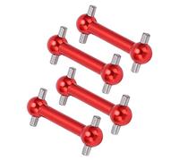 VGEBY Eje de Hueso de Perro de Aleación de Aluminio de 4 Piezas, Juego de Eje de Transmisión Universal Liviano con Alta Precisión, para Piezas de Actualización de Automóvil TT01 TT02 RC (Rojo)
