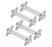 VGEBY Eje de Hueso de Perro de Aleación de Aluminio de 4 Piezas, Juego de Eje de Transmisión Universal Liviano con Alta Precisión, para Piezas de Actualización de Automóvil TT01 TT02 RC (Silver)