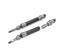 VGEBY Eje de Transmisión Delantero RC, Conjunto CVD de Acero para Coche Slash 1/10 RC, Construcción Robusta, Diseño Desmontable, Rendimiento Superior para Slash Rustler VXL (Black)