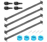 VGEBY Eje de Transmisión RC, Eje de Transmisión Universal para Automóvil con Control Remoto Eje de Transmisión de Metal con Adaptador de Cubo de Rueda de 5 Mm Combinador Apto para HSP