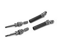 VGEBY Eje de transmisión trasero RC, piezas de actualización de acero CVD de precisión, estabilidad y control mejorados para 4WD 1/10 Slash Rustler (negro)