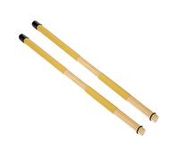 VGEBY Escobillas de Batería de bambú, Baquetas Ligeras para Batería, 1 par Práctico para Bateristas (YELLOW)