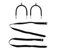 VGEBY Espuelas para Caballo, 1 par de Espuelas para Montar a Caballo de Acero Inoxidable con Correas de Cuero, Herramienta de Entrenamiento de Accesorios Occidentales de Cabeza Redonda (S)