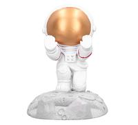 VGEBY Exquisito Soporte para Teléfono de Astronauta, Soporte Decorativo Compacto para Teléfono Móvil para Sala de Estudio, Oficina, Resina de (Empuje de Astronauta Dorado)