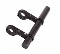 VGEBY Extensor de Manillar de Bicicleta de 20 Cm, Base de Montaje Doble con Fuerza de Sujeción Fuerte y Estable, Soporte de Aleación de Aluminio Extraíble, con Soporte para Cronómetro